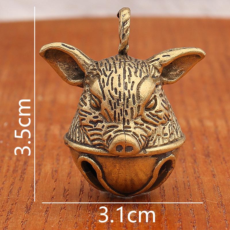 Wutai Mountain Brass Prajnaparamita Sutra Bell Keychain Pendant