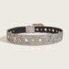 Bling Bling Glitter Studded Dance Silver [Lamerry] Belt, Belt, Y2K, Glitter, Rhinestone, Gal, Costume, 113cm, Women's, Men's,