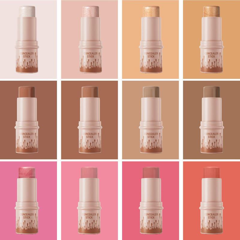 Silhouette Brightening Face Highlight Dreidimensionaler Contouring Concealer Mehrfarbiger Contouring Stick