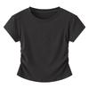 Short-sleeved t-shirt women's summer Korean version slim-fitting round neck inside fashionable hot girl looking thin and versatile