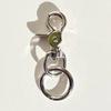 Heart/Circular Ring Shaped Keychain Polished Finish Alloy Keyring Accessory Fashionable Bag Charm Backpack Decoration
