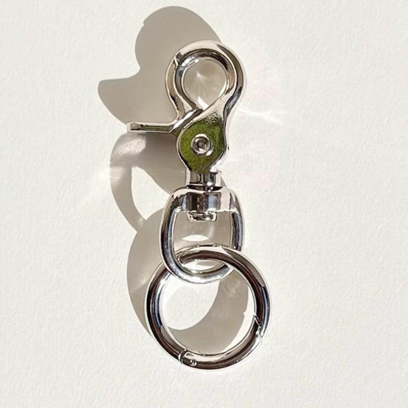 Heart/Circular Ring Shaped Keychain Polished Finish Alloy Keyring Accessory Fashionable Bag Charm Backpack Decoration