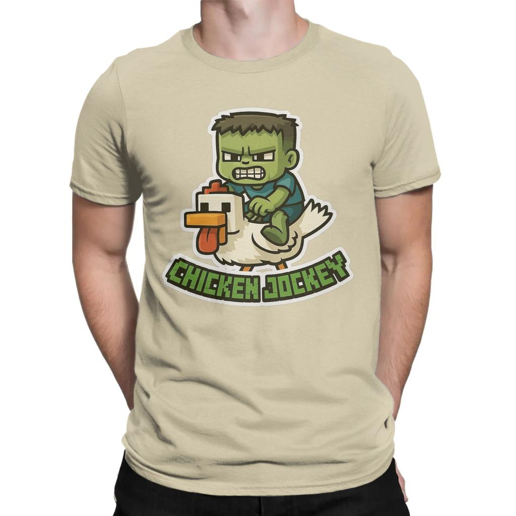 2025 New Hot-selling Summer American Unisex Printing Pattern CHICKEN JOCKEY T-shirt Cotton T-shirt Short-sleeved Clothes