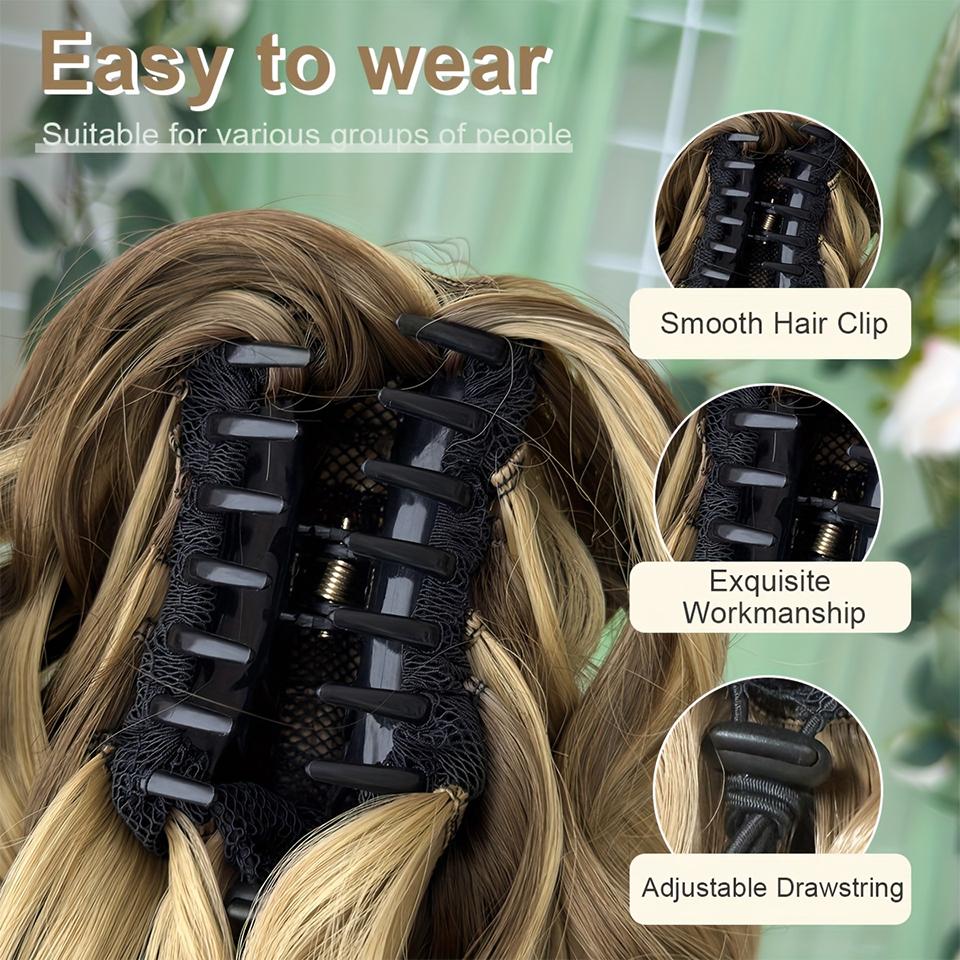Women Heat Resistant Synthetic Clip In Ponytail Hair Extensions For Daily Wear And Parties