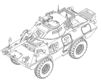 Trumpeter 1/72 LAV-150 Commando Armored Vehicle with 90mm Cockerill Gun, Plastic Model Kit 07443 (Combat Vehicle)