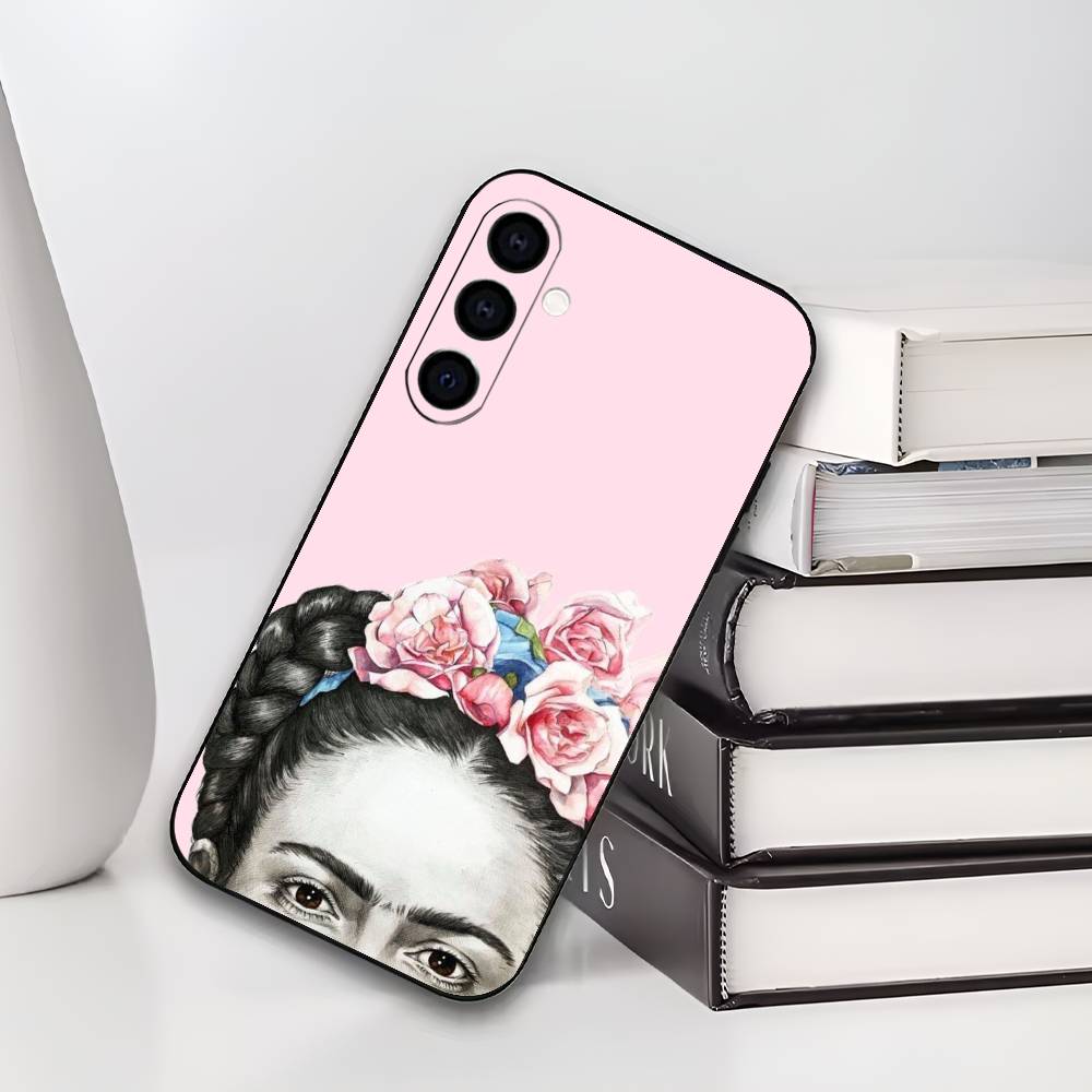 Art Frida Kahlo Phone Case For Samsung Galaxy A73,A72,A71,A70,A53,A52,A51,Soft Silicone Black Cover