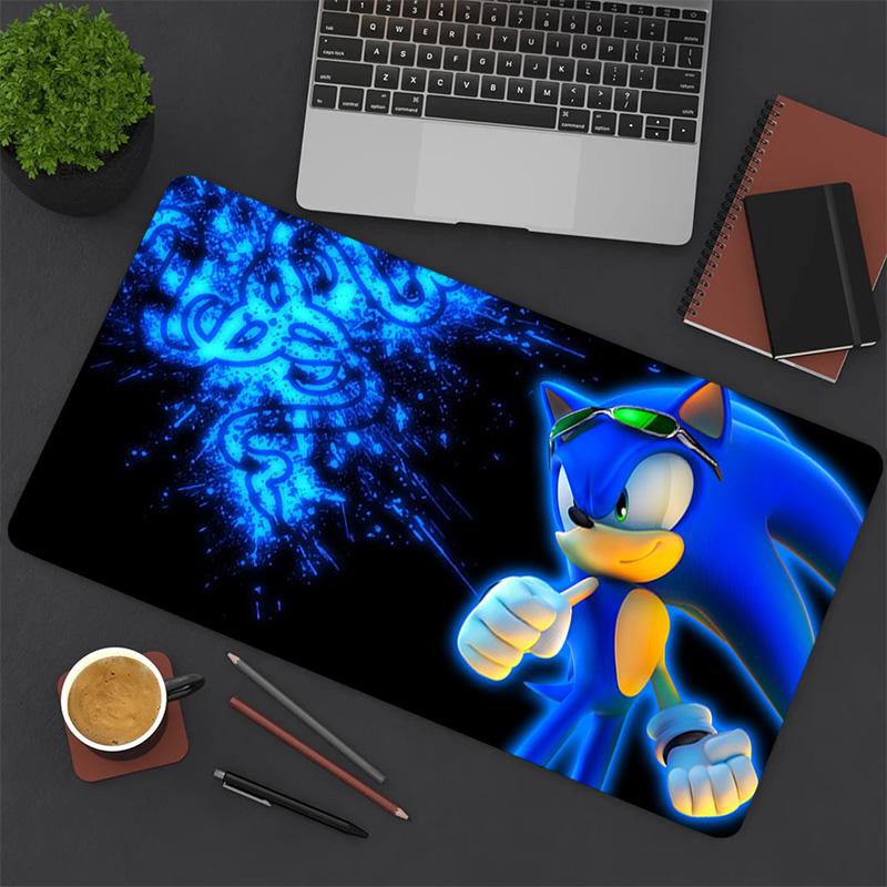 1pc Sonic Hedgehog Game Mouse Pad Large Desk Mat Keyboard Ergonomic Office Rubber PC Non-slip Anti-fray Home Y82719