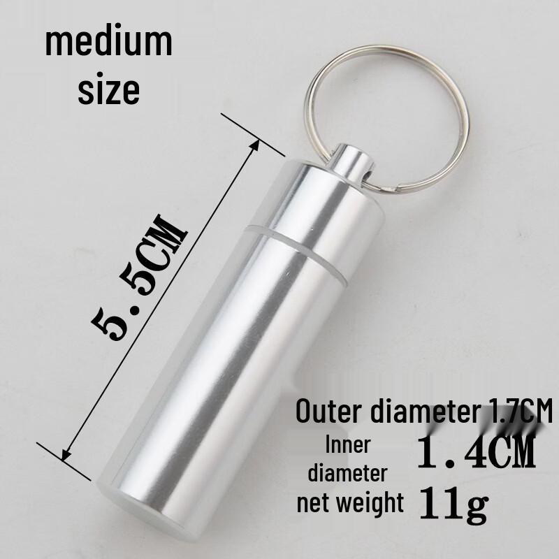 ZISIZ Portable Waterproof Metal Pill Container (9-Pack)