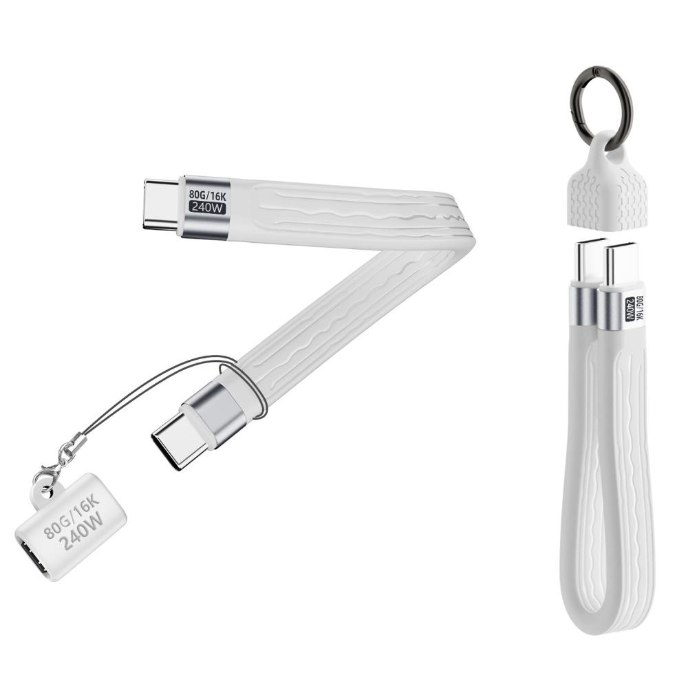 80Gbps USB4.0 Type-C Cable PD 240W Short Charging Cord E-marker Chip Male to Male/Female Extension Converter