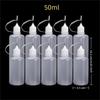 10/30/50Ml Plastic Squeezable Tip Applicator Bottle Refillable Dropper With Needle Tip Caps For Glue Pigment Oil Liquids Bottles