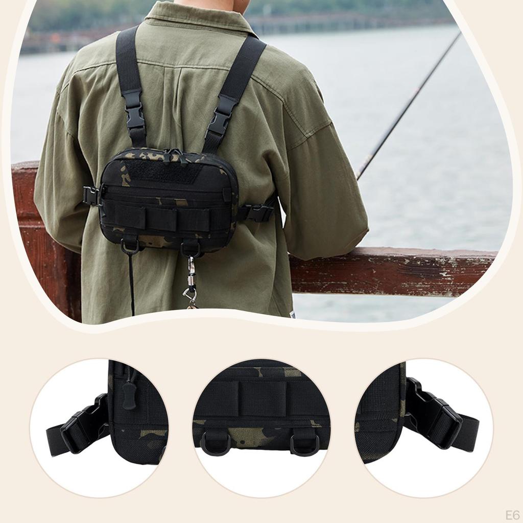 Outdoor Sport Brusttasche Atmungsaktiv Multifunktional Glatter Reißverschluss Utility Rucksack Große Kapazität für