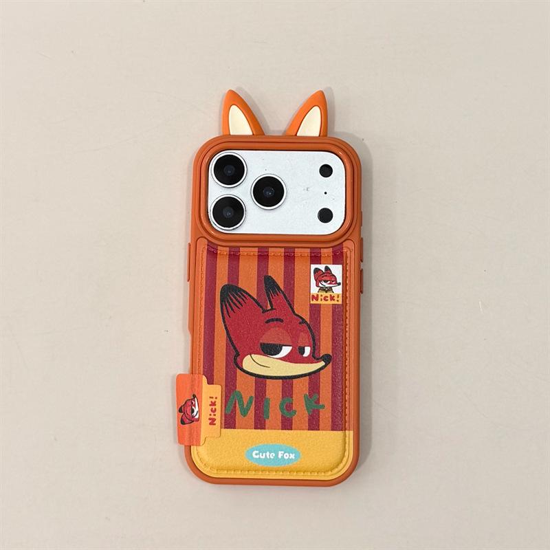 

3D Judy Nick Ear Sticker Skin for iPhone 14/13, Apple 17/16/15 Pro Max Case iPhone 15 Pro Max