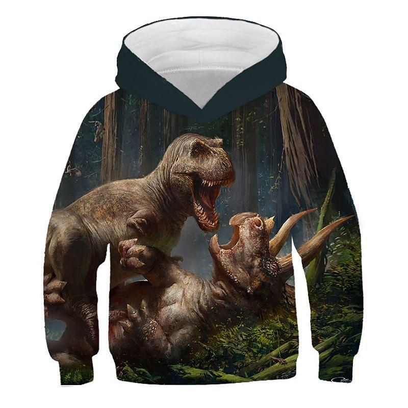

Kids Boys Hoodie Dinosaur Long Sleeve Fall Winter Fashion 1112 Years160cm