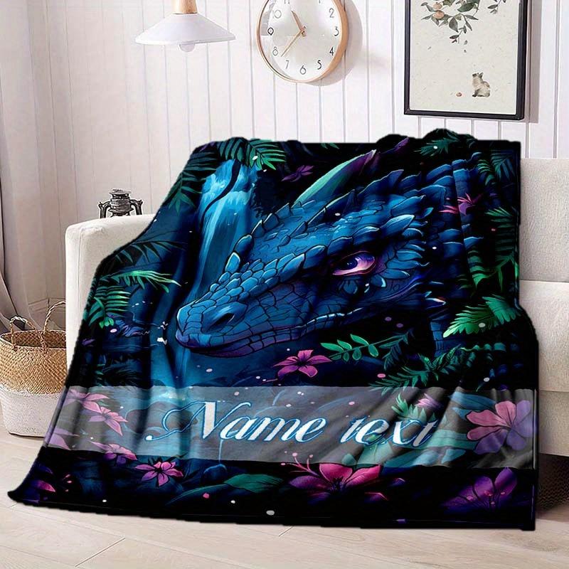 Waterfall Dragon Customize Your Name Blanket Warm Comfortable And Soft Blankets Are Suitable For Home Lunch Break Blanket Office Sofa Sofa Gift To