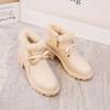 Модные женские зимние ботинки с бантом-бабочкой, увеличивающие рост, молочно-белые, пушистые, тренд осени-зимы 2025, большой размер, теплые, распродажа, женская обувь