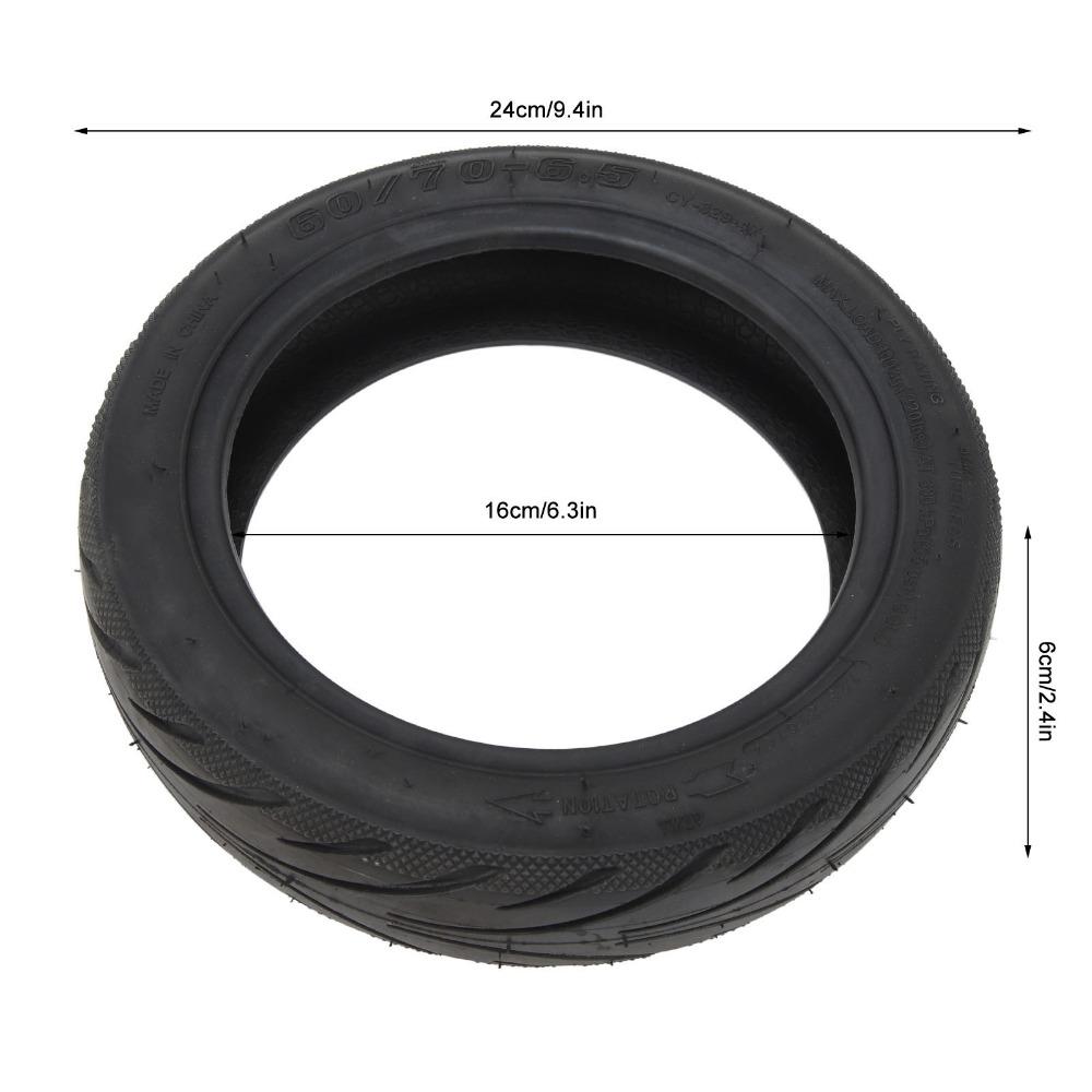 10 Inch Electric Scooter Tire 60/70-6.5 Tubeless Tire Durable Vacuum Tire  Replacement Parts