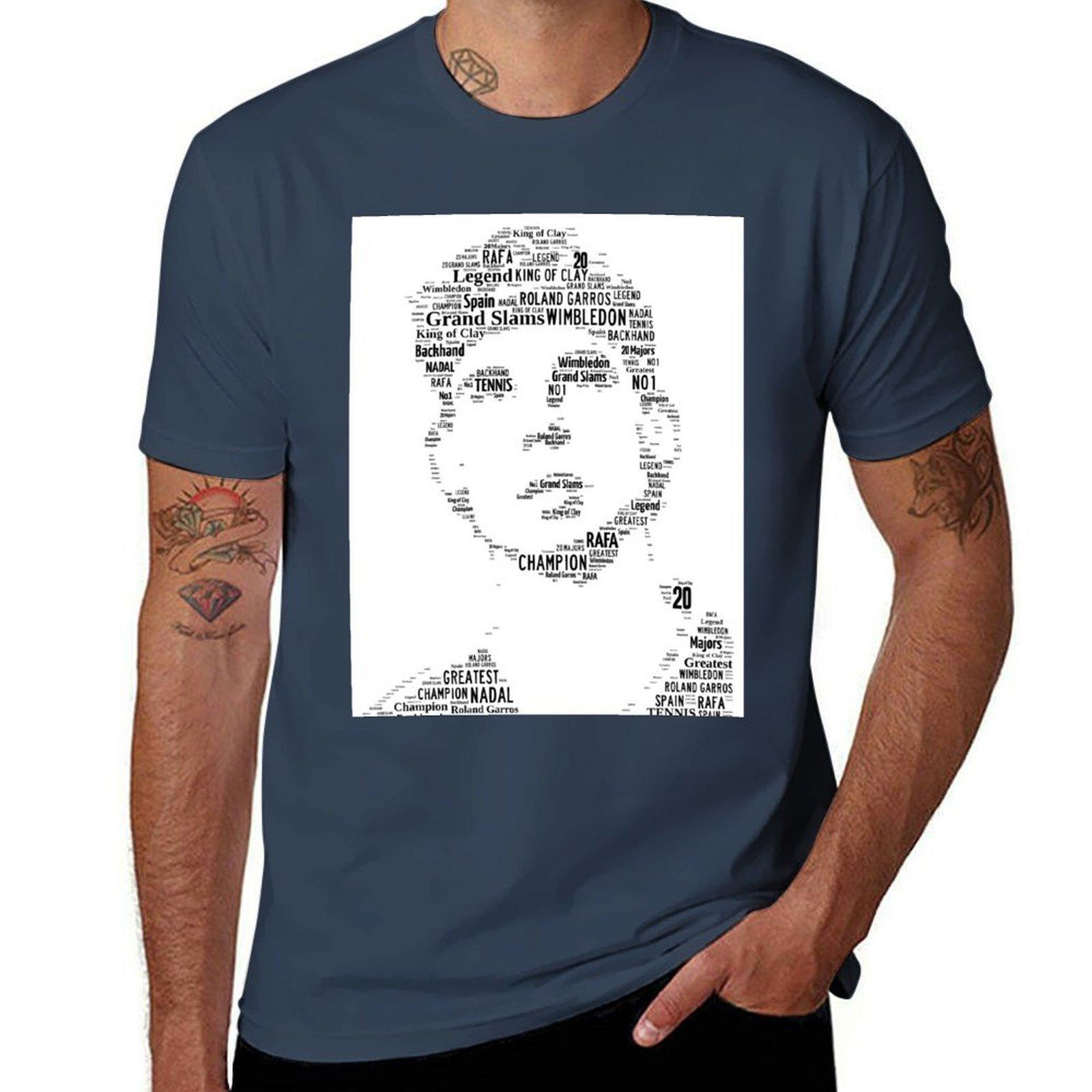 Rafael Rafa Nadal Tshirt Retro Style Print Casual Top S