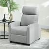 Recliner Chair, Adjustable 135 degrees, Extendable Footrest, Padded Armrests, Linen-Polyester, Light Grey