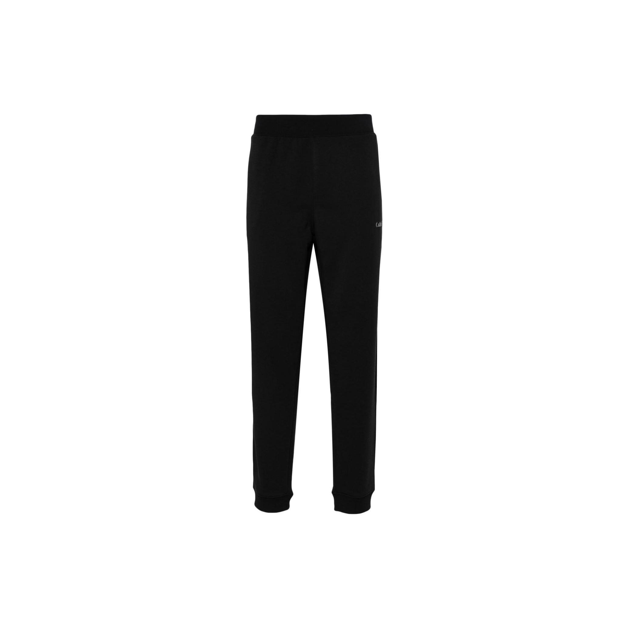 

Calvin Klein Letter Print Elastic Waist Mid Rise Casual Pants Men bottoms Black 00GMS4P634-BAE XL