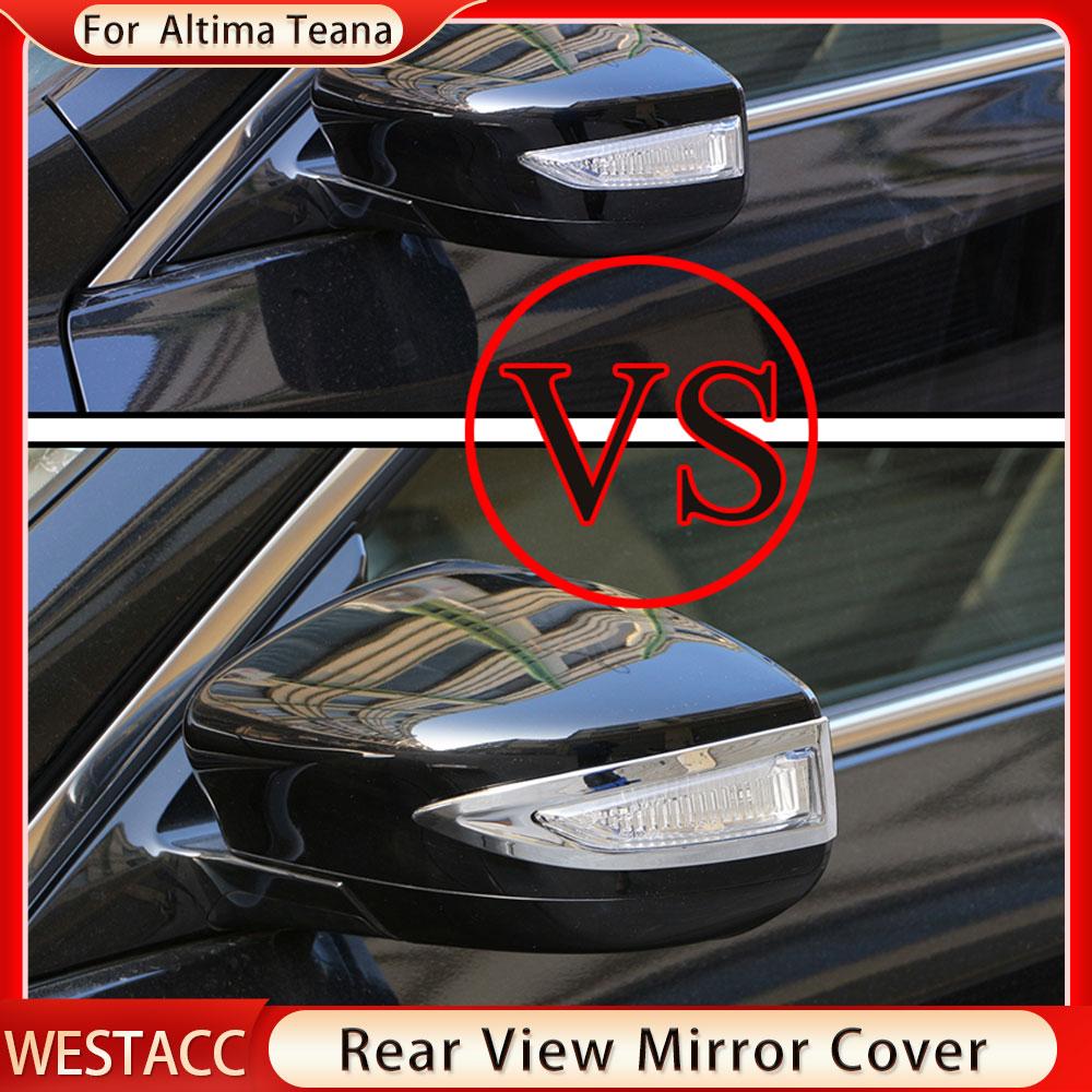 2Pcs ABS Chrome Rearview Mirror Sticker Decoration Covers for Nissan Teana Altima 2013 - 2018 Side Mirror Trim