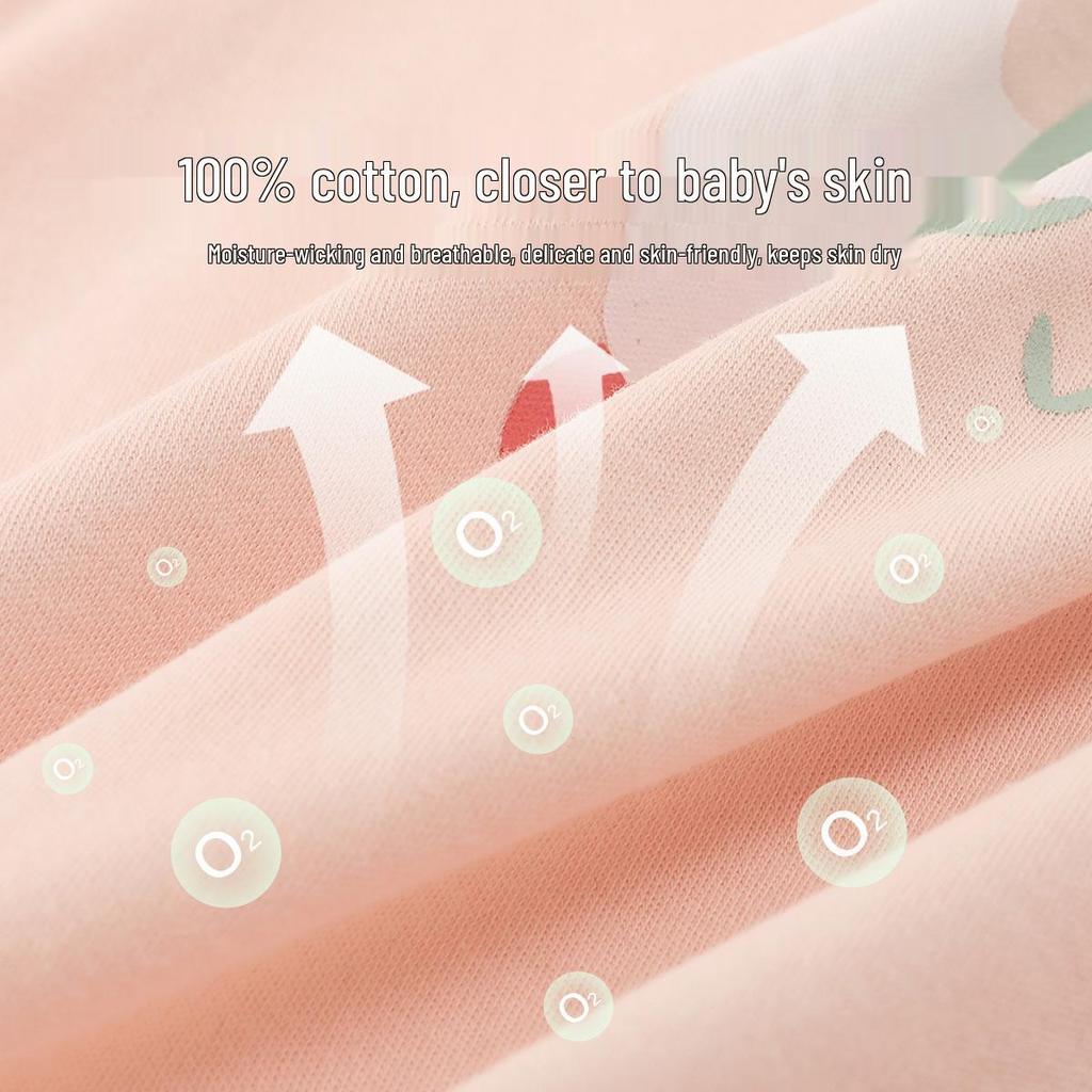 A-Class Combed Cotton Girls' Long Sleeve Pajama Set - Autumn/Winter Warm, Cute Design