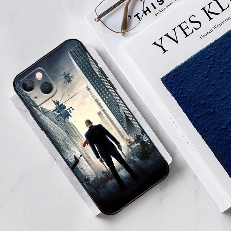 Man Hitman Agent Silicone Case For iPhone 13 11 14 12 Pro Max X XR XS Max 6 7 8 Plus SE2 13 Mini Soft Cover