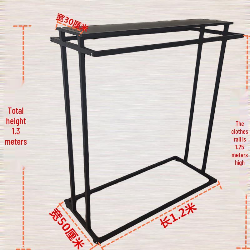 Island Clothing Display Rack for Men and Women - Double Row, Double Bar, Floor Standing