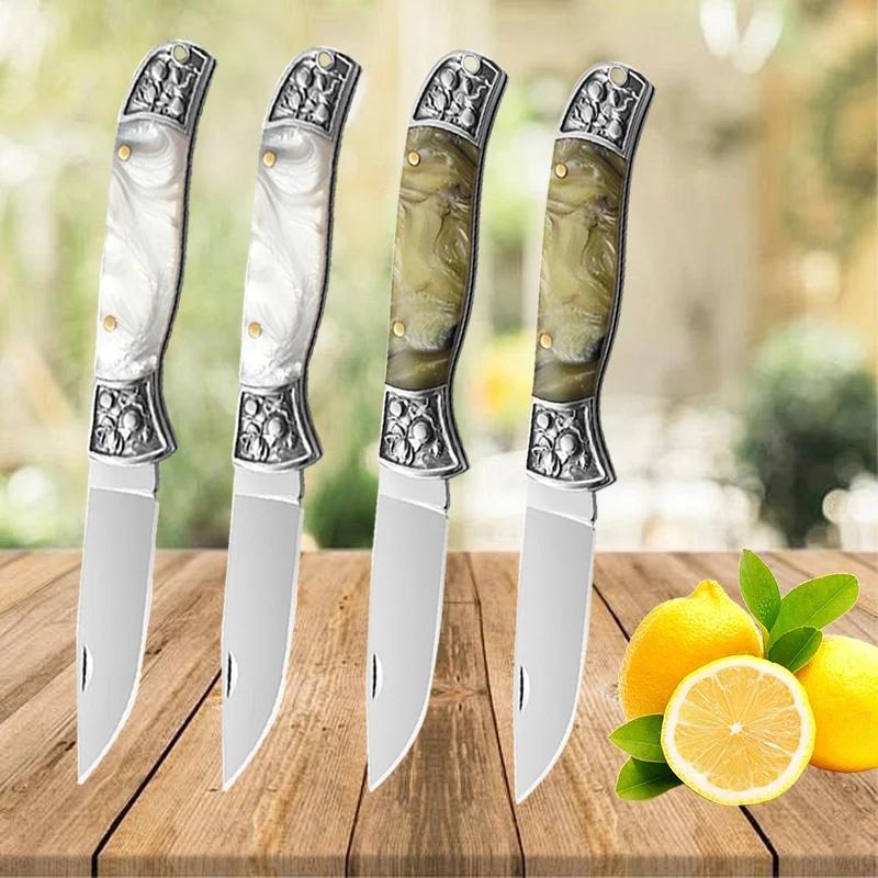 WXCOO Kitchen Slicing Knife Portable Folding Pocket Knives Utility Meat Cleaver Ultra Kitchen Accessories Fruit Cutting Tool
