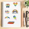 10/30/50/100pcs Rainbow LGBT Gay Lesbian Cartoon Stickers Aesthetic Graffiti Motorcycle Guitar Phone Waterproof Creative Sticker