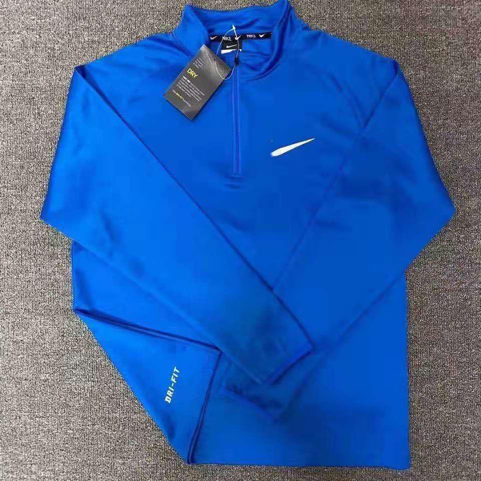 Top de Antrenament Rezistent la Vânt, cu Mânecă Lungă, cu Uscare Rapidă, pentru Bărbați și Femei, pentru Toamnă/Iarnă - Cu Fermoar pe Jumătate, Echipament pentru Alergare și Fitness