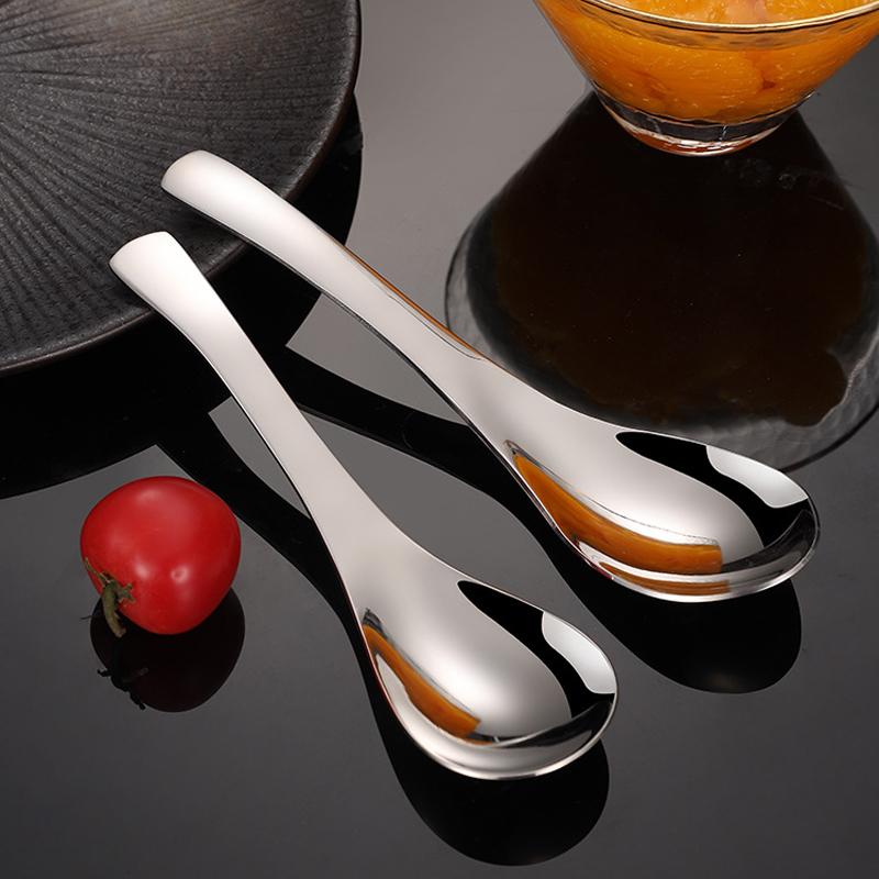 2025 New Stainless Steel Count's spoon Silver Rice Soup Spoon Kids Ice Cream Dessert Spoon Kitchen Dinner Tableware