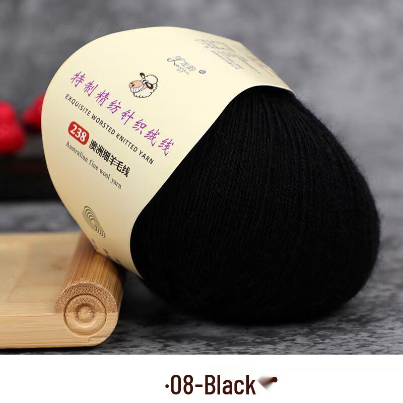 Fine Australian Wool Yarn for Hand-Knitted Sweaters, Hats, and Scarves