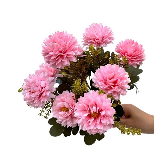 Chrysanthemum Bunch Faux Flowers with Bendable Stems Realistic Fake Flowers