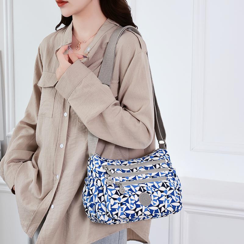 Women's Bag Printed Nylon Mother Bag Shoulder Bag Large Capacity Lightweight Crossbody Bag