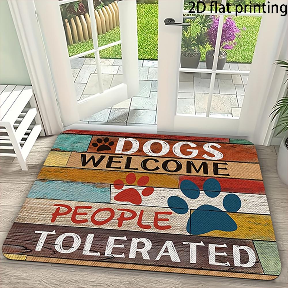 2D Flat-1PC Cute Pet Paw Print Door Mats , Welcome mats for home decoration.