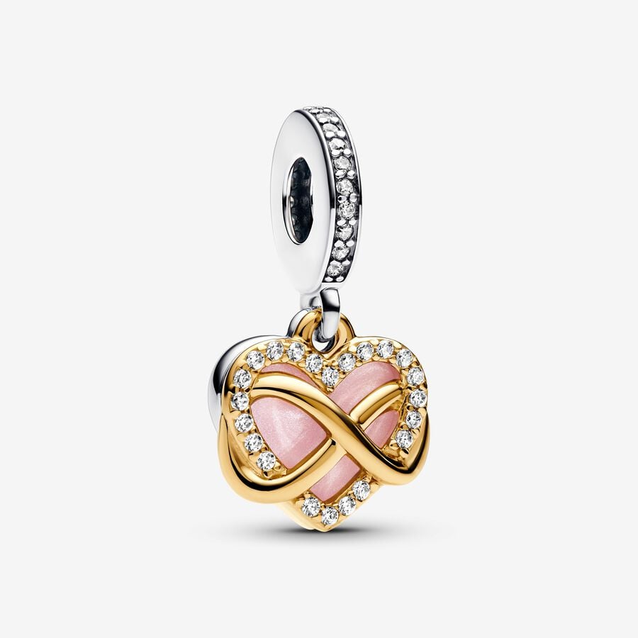 Ensemble de Pendentifs Charms Perles DIY pour Bracelet Argenté Série Fleur Cœur Caméléon Cube Cadeau Bijoux
