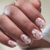 Square Press On Nail Flower Fake Nail Glues On Nail Artificial Acrylic Nail 12 Size 24pcs Stick On Nail for Women Girls