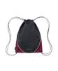 Phyps Motorcycle Nylon Color Block Drawstring Bag Black