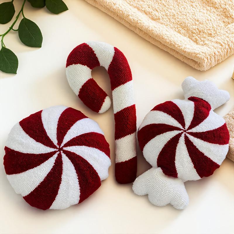 1pc Christmas Limited Edition Shaped Candy, Cane, Windmill Cushion Cover, Holiday Decoration, Gift Pillowcase Chair Cushion
