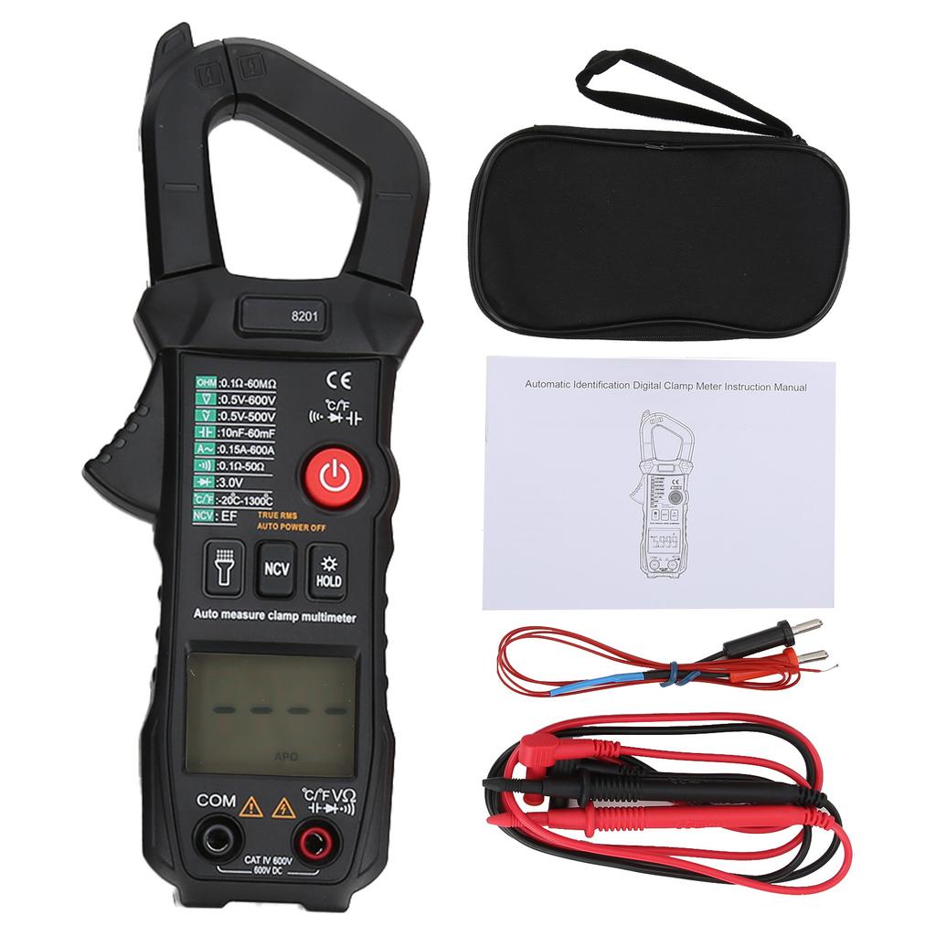 ET8201 600A 600V AC DC Stromzange Intelligente Automatische Erkennung Hohe Genauigkeit Multimeter