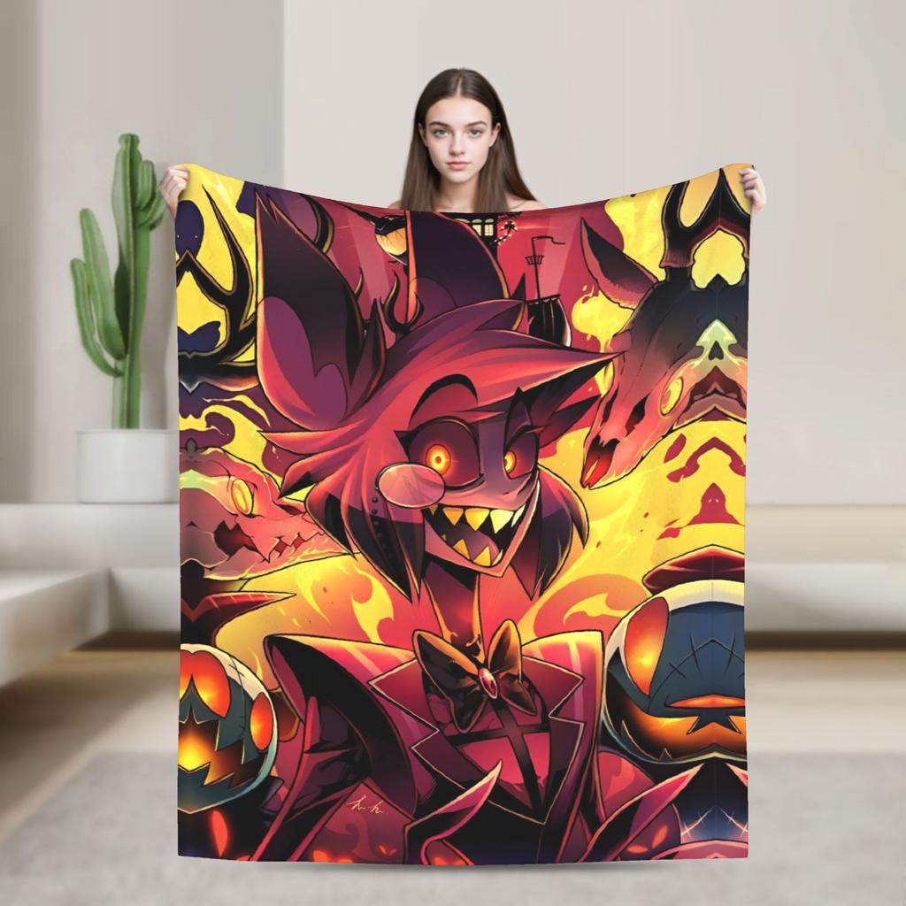 Hazbins Hotels Anime Blankets Quality Soft Warm  Bedding Throws Winter Decorative Living Room Print Bedspread