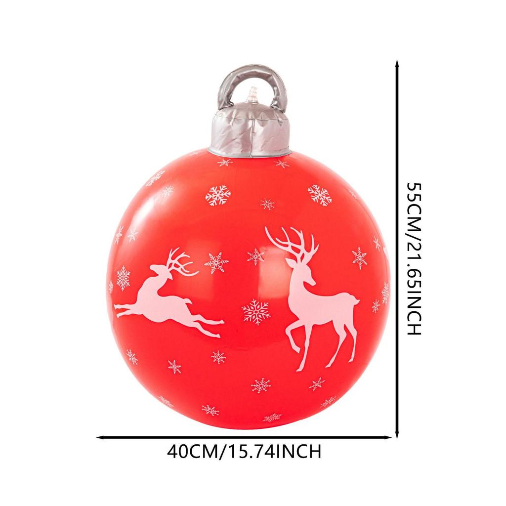 New Plastic Inflatable Christmas Ball - Holiday Decor Ball with Thickened Eco-Friendly PVC