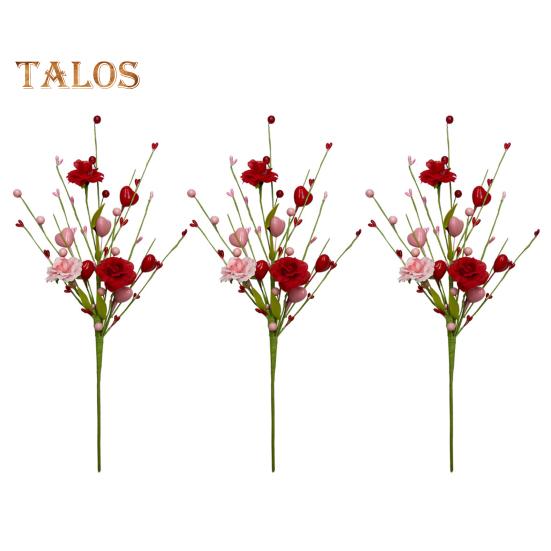 

Искусственный стебель для цветов 17,8 дюйма, искусственная ветка для ягод в форме сердца, искусственная ветка для ягод и цветов на День матери, годовщину, День святого Валентина 3pcs разноцветный