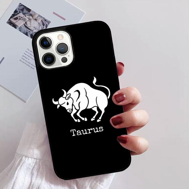 Taurus Stier Telefonhülle für iPhone 11 12 13 14 Pro Max Mini XR XS SE 2020 6 7 8 Plus Samsung S21 S22 Coque Fundas