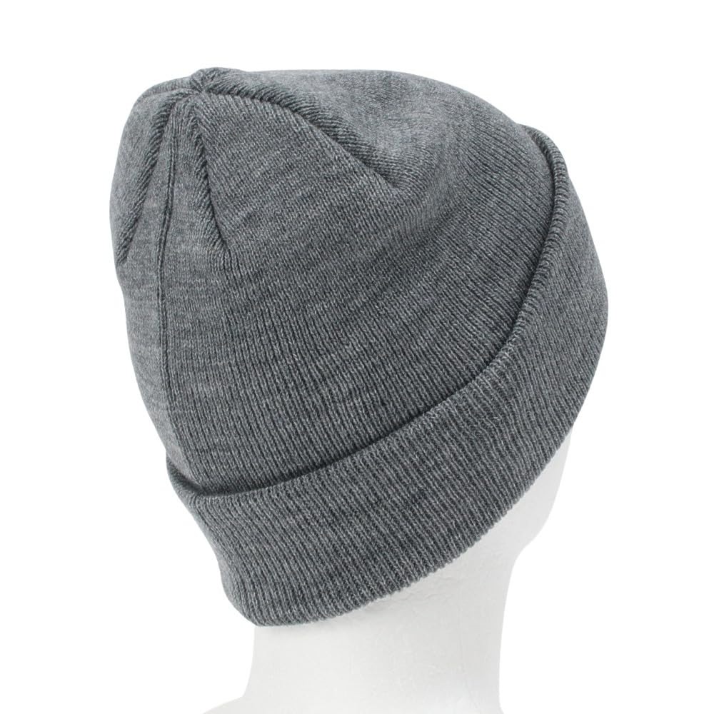 North Embroidered Barred Beanie Unisex Thermal Cold Protection Mixed Gray Free Size [The Face]