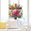 Acrylic Special Shaped Cross Flower Diamond Painting Hanging Decorations Rhinestone Diamond Art Window Pendants for Office Decor