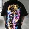 Dragon Ball GOKU Peripheral Printed T-shirt Bandai Loose Men's and Women's Summer Sweating Breathable Sports Short Sleeve