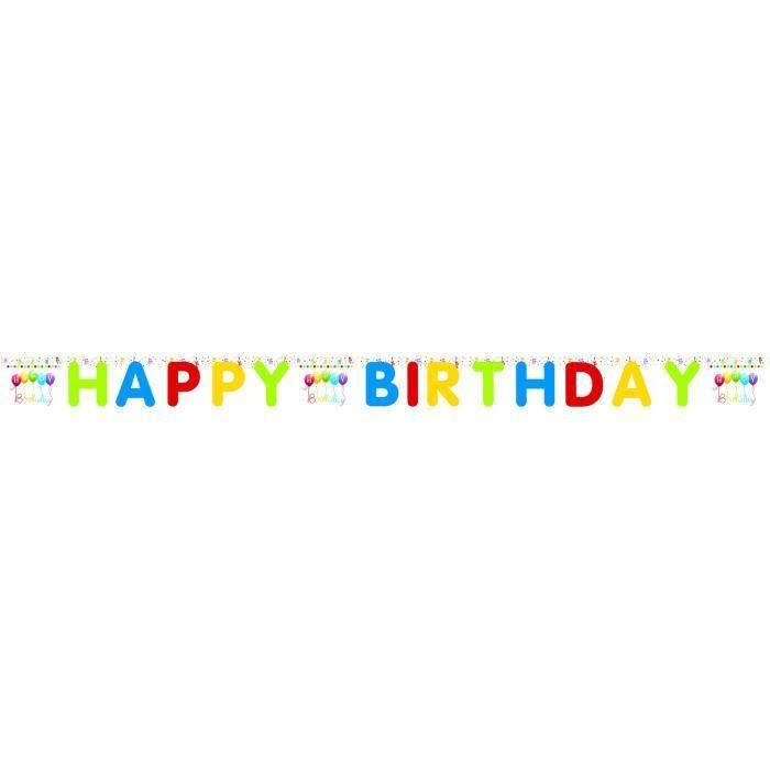Guirlande lettres articulées Happy birthday
