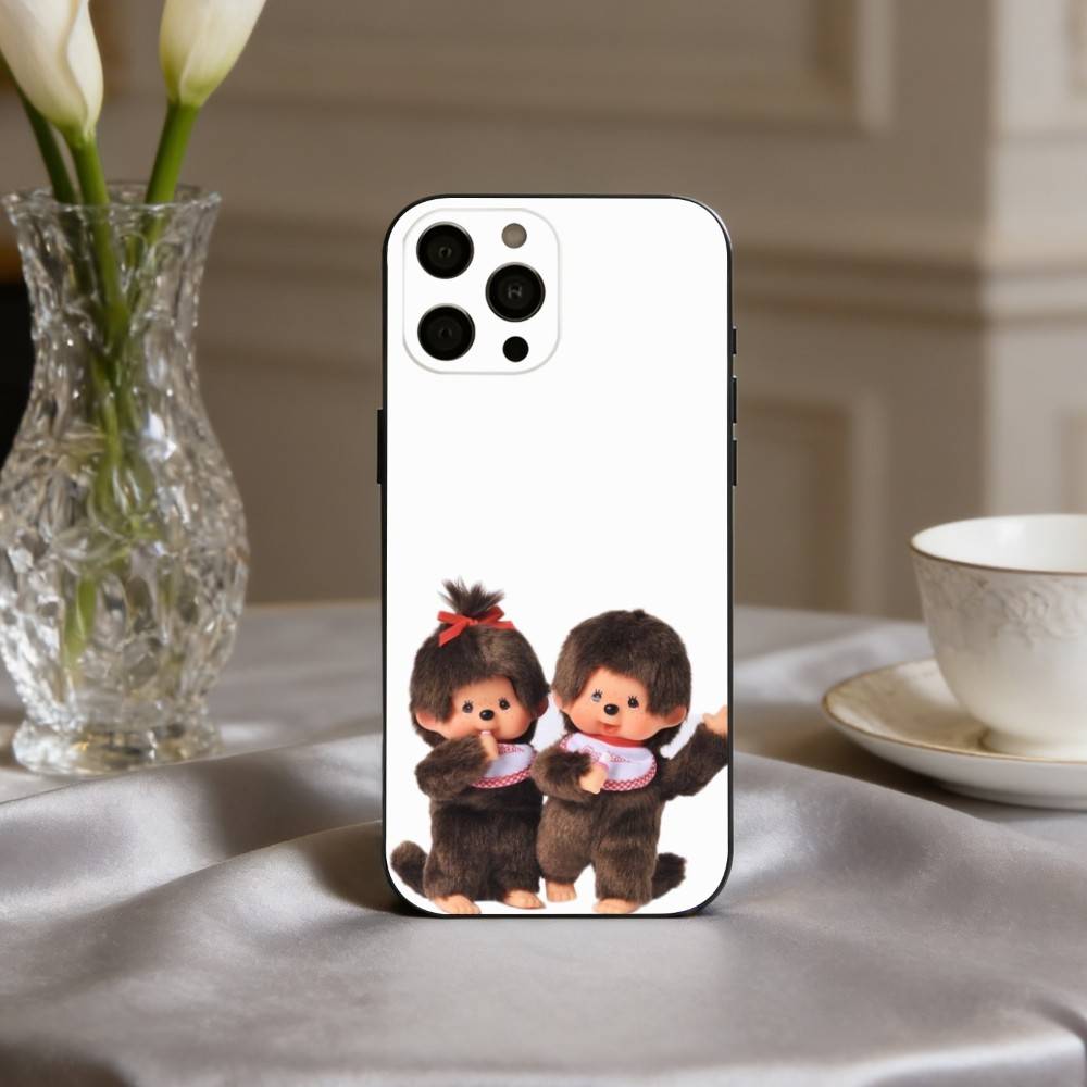 C-Cute M-Monchhichis-S Phone Case For iPhone 17pro,16,15,14,13,12,11 Plus,Pro Max,XS,Soft Silicone Black Cover