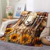 Sheep Print Flannel Blanket, High quality Comfortable for All Seasons, Home Decor, Warmth and Comfort, Perfect for Christmas Gifts